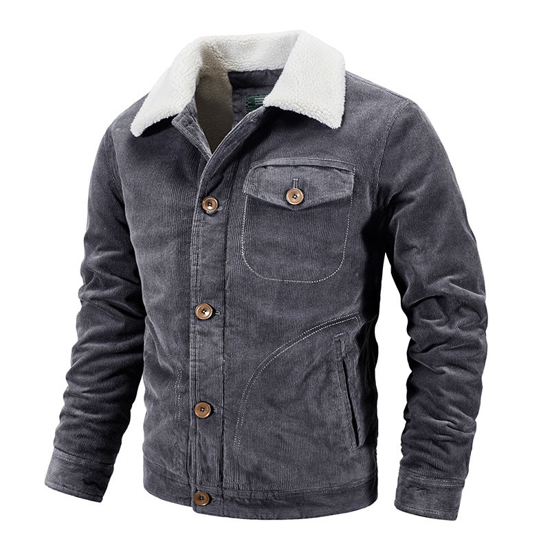 Men's Loose-Fit Fashionable Corduroy Jacket
