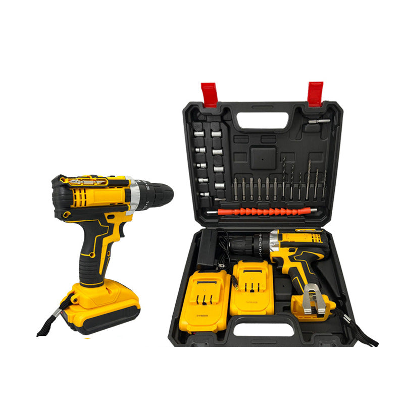 Brushed Impact Drill Lithium Battery High Torque Industrial Grade Hand Drill With 2pc Battery
