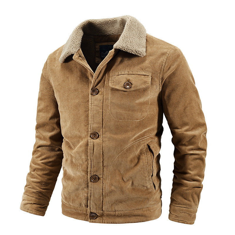 Men's Loose-Fit Fashionable Corduroy Jacket