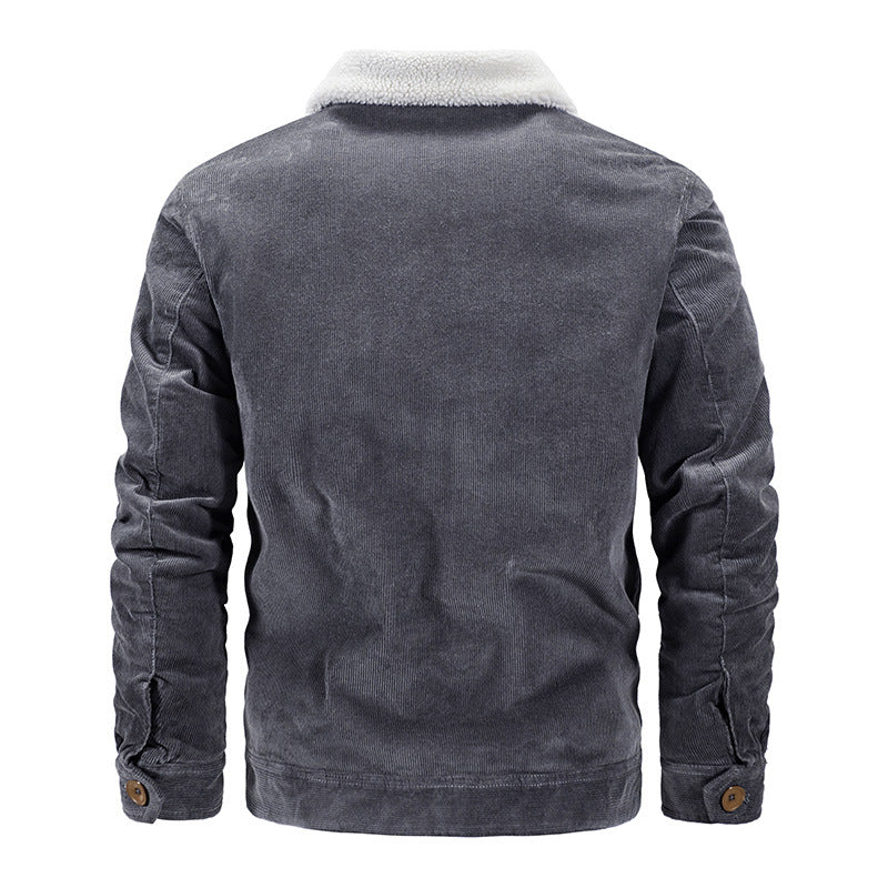 Men's Loose-Fit Fashionable Corduroy Jacket