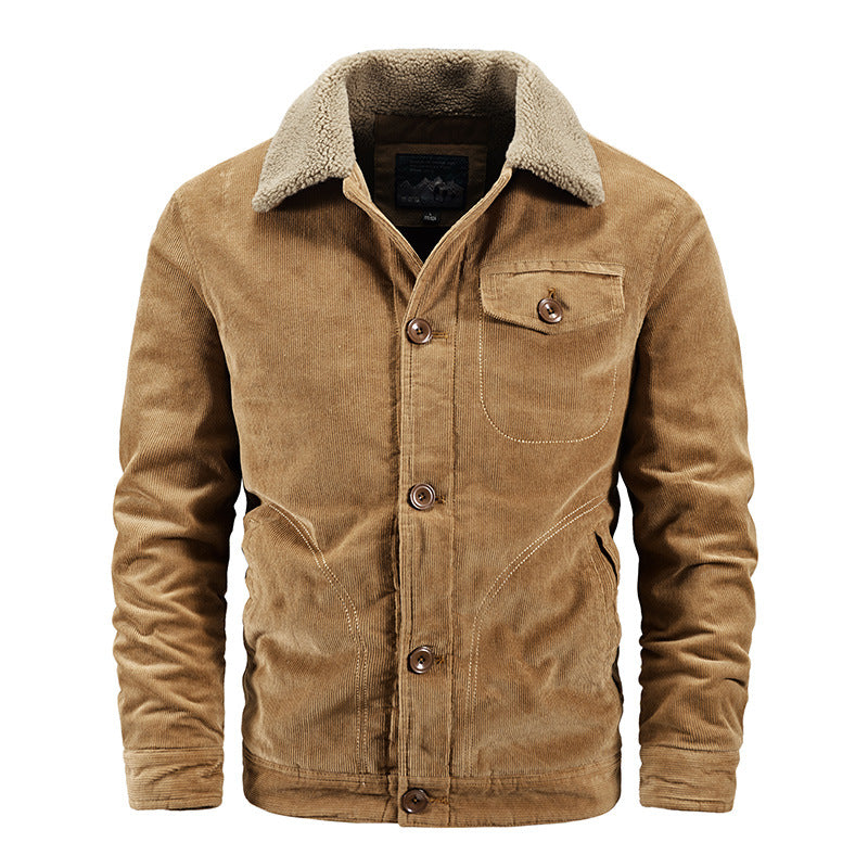 Men's Loose-Fit Fashionable Corduroy Jacket