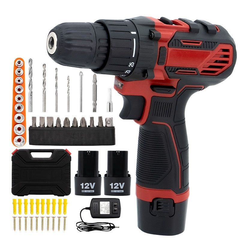 Multifunctional Lithium Electric Drill Suit Rechargeable Electric Hand Drill