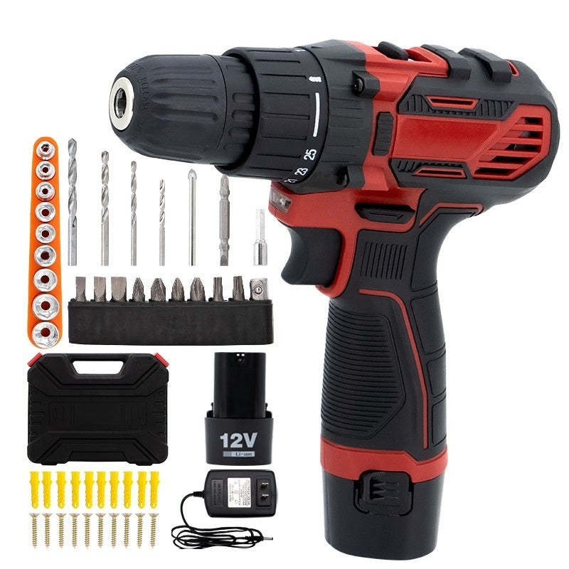 Multifunctional Lithium Electric Drill Suit Rechargeable Electric Hand Drill