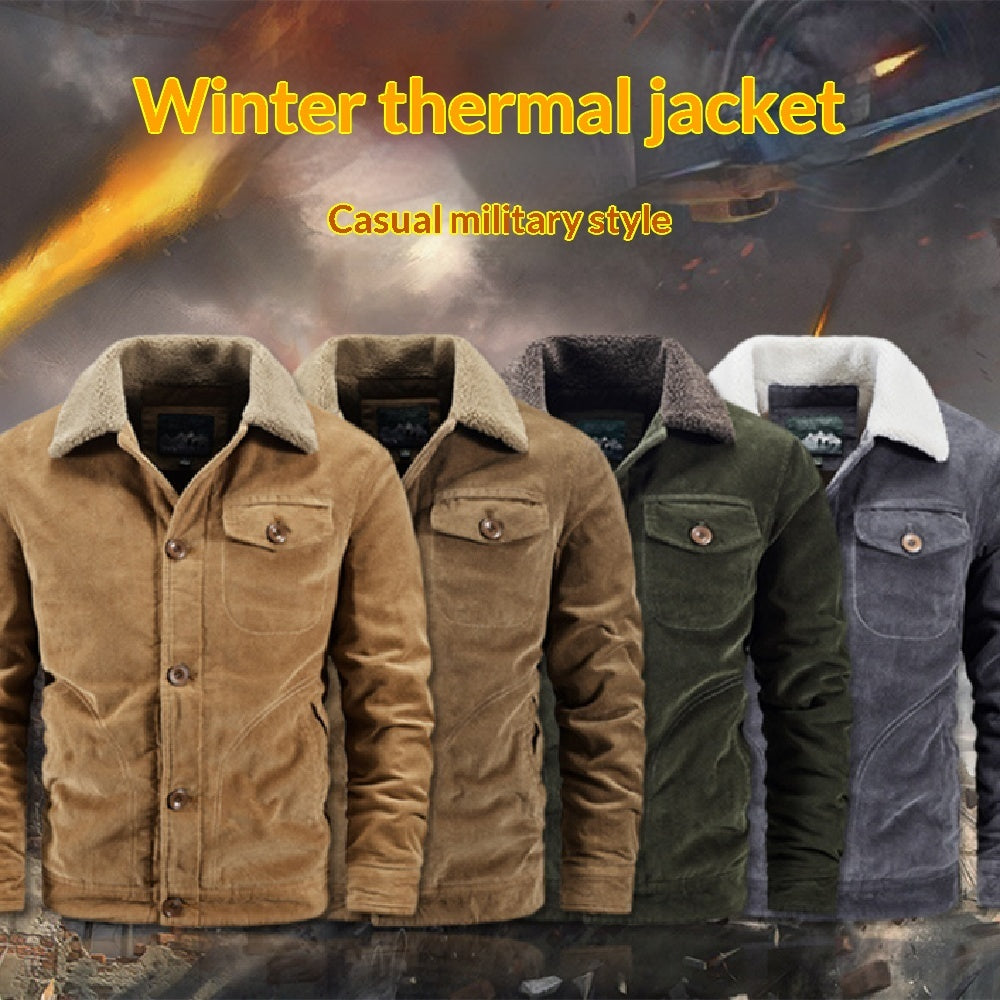 Men's Loose-Fit Fashionable Corduroy Jacket