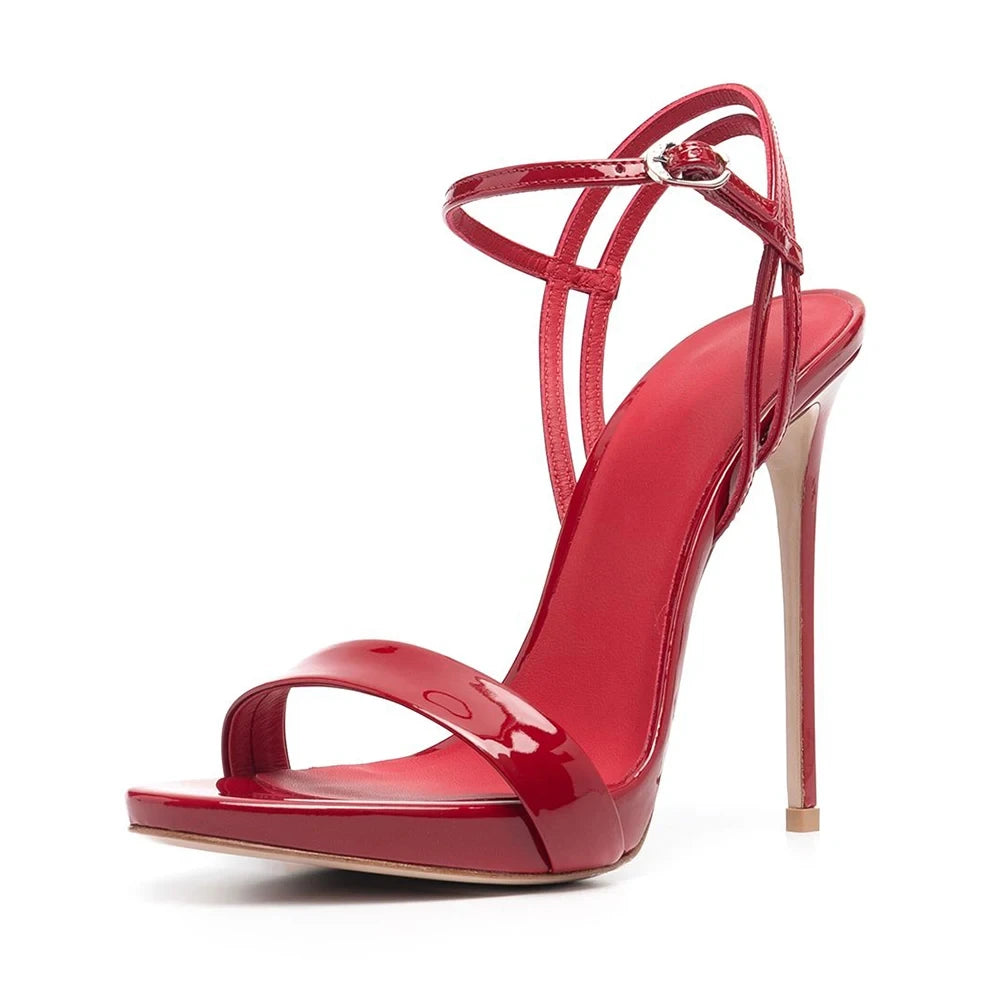 Women’s Green Open Toe High Heel Sandals, Ankle Strap Stiletto Heels for Party Wedding Evening,Multi-color