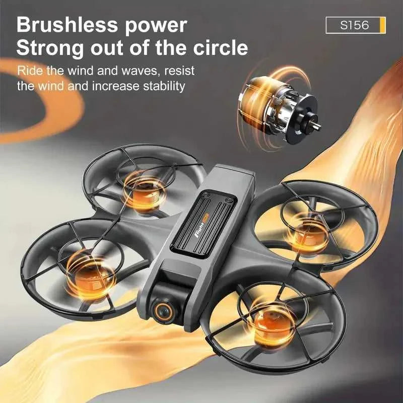 [2025 New S156 Drone] HD Dual Camera, 12.5cm/4.92-inch Screen Remote Control, Brushless Powerful Motor,Optical Flow Positioning The jack market .AU The jack market .AU Drones $ 159 14:350850#S156-Orange-3battery