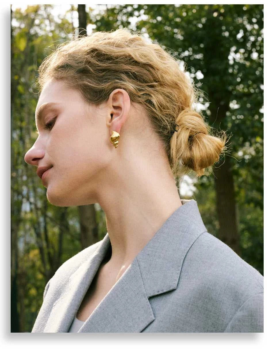 Yhpup Ocean Element Stainless Steel Metal Texture Conch Stud Earrings for Women Popular Summer Holiday Jewelry Bijoux Femme The jack market .AU The jack market .AU Jewellery & Chains $ 53 200001034:361181#YH5129A Platinum