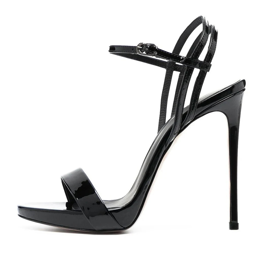 Women’s Green Open Toe High Heel Sandals, Ankle Strap Stiletto Heels for Party Wedding Evening,Multi-color