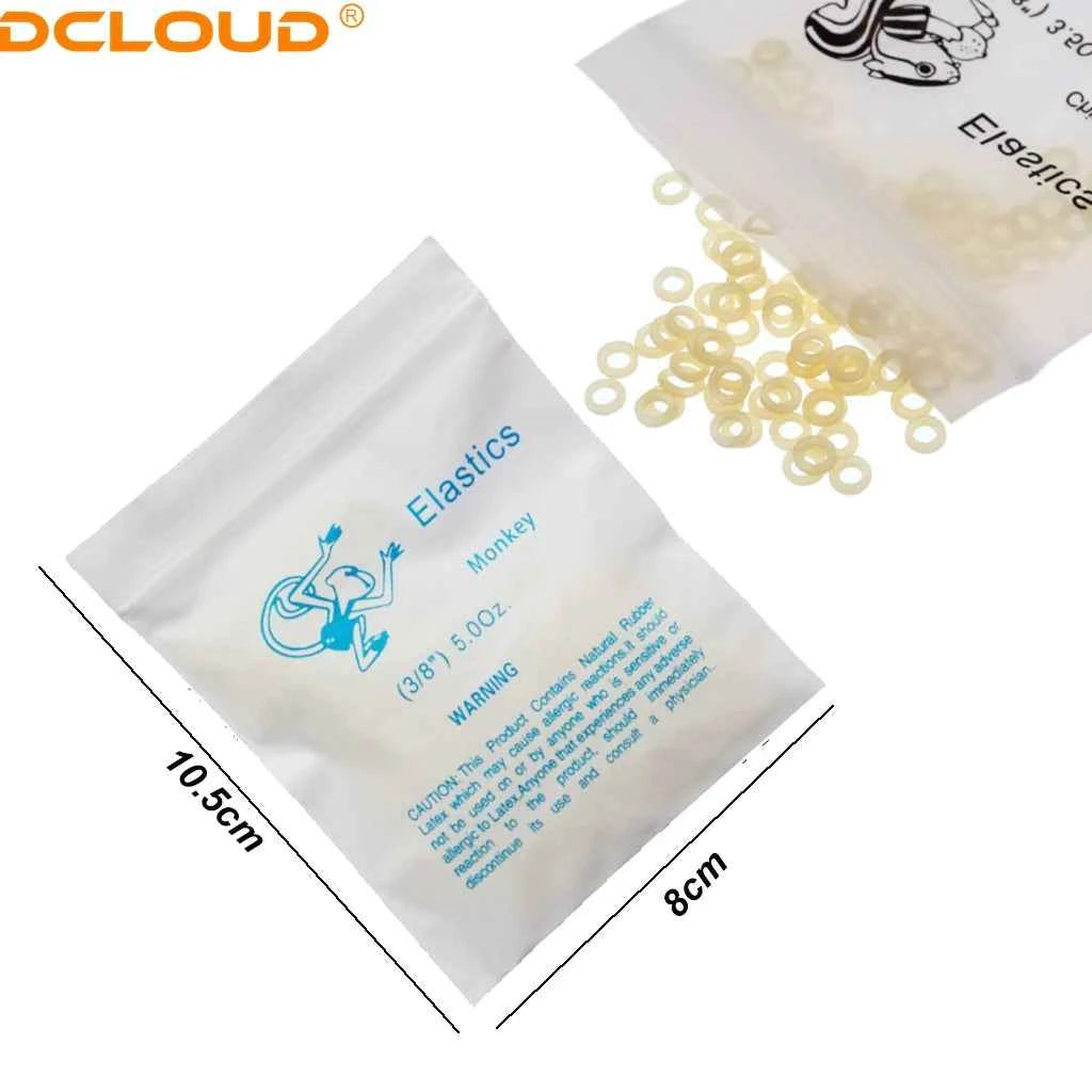 100Pcs Dental Orthodontic Rubber Bands Ortho Elastics Latex Braces Dentist Ligature Ties Ligation Rings 2.5/3.5/4.5/5.0/6.5 OZ