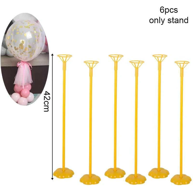 6pcs Balloon Stand Base DIY Balloon Holder Column Support Wedding Table Decoration Adult Kids Birthday Party Baby Shower Favors The jack market .AU The jack market .AU Home $ 25 14:7670#yellow