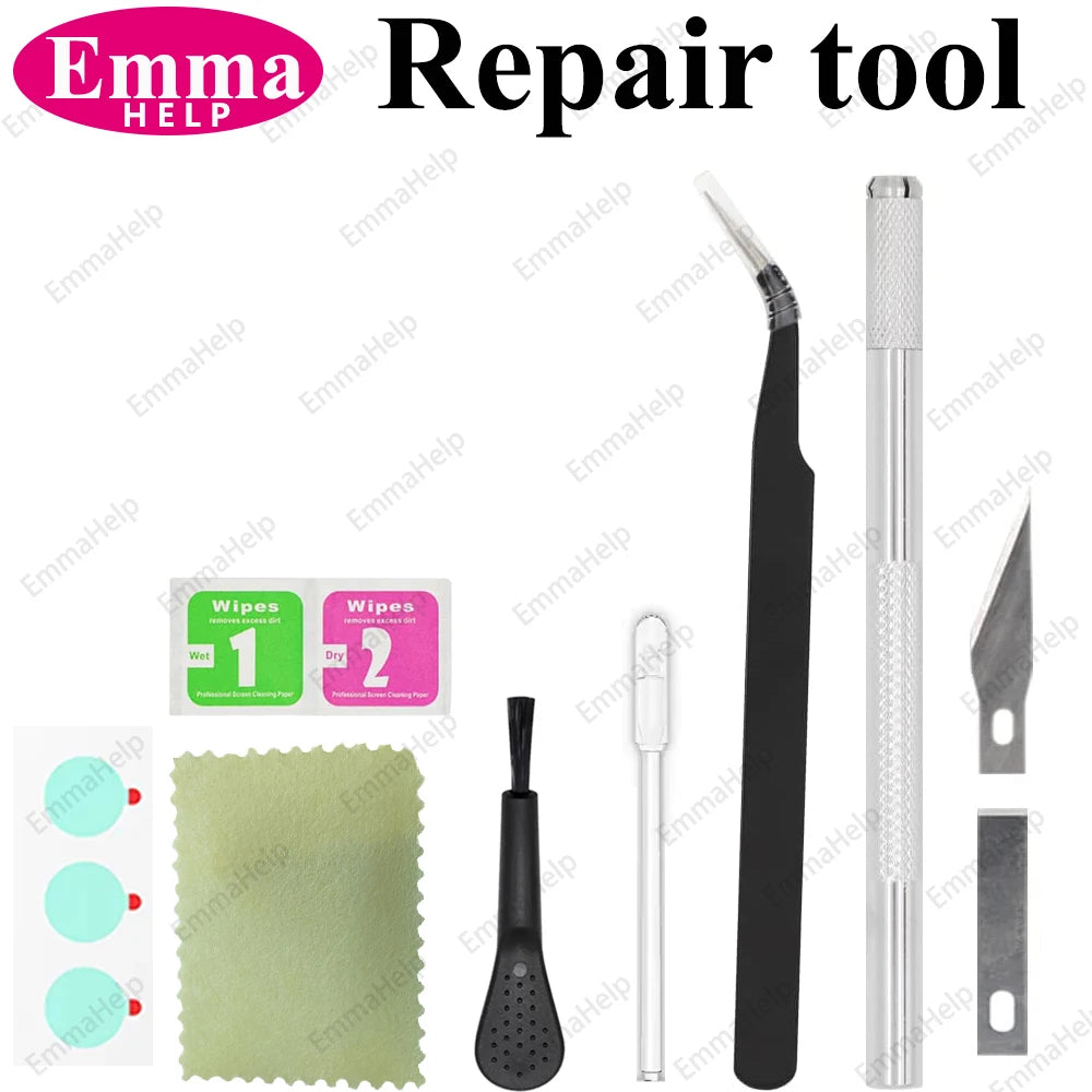 Sapphire Camera Lens Glass for iPhone 15/14/13/12/11 Pro Max Plus Mini - Complete Repair Kit with Adhesive