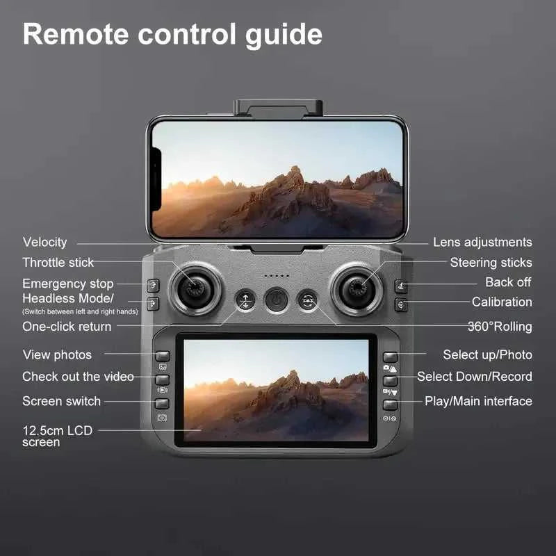 [2025 New S156 Drone] HD Dual Camera, 12.5cm/4.92-inch Screen Remote Control, Brushless Powerful Motor,Optical Flow Positioning The jack market .AU The jack market .AU Drones $ 159 14:350850#S156-Orange-3battery