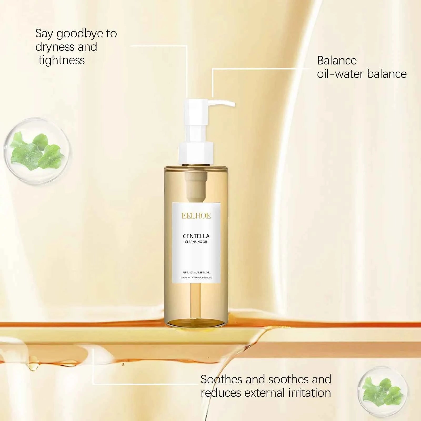 EELHOE Sensitive Skin Cleansing Oil - Controls Oil, Shrinks Pores & Soothes with Centella Asiatica - 100ml