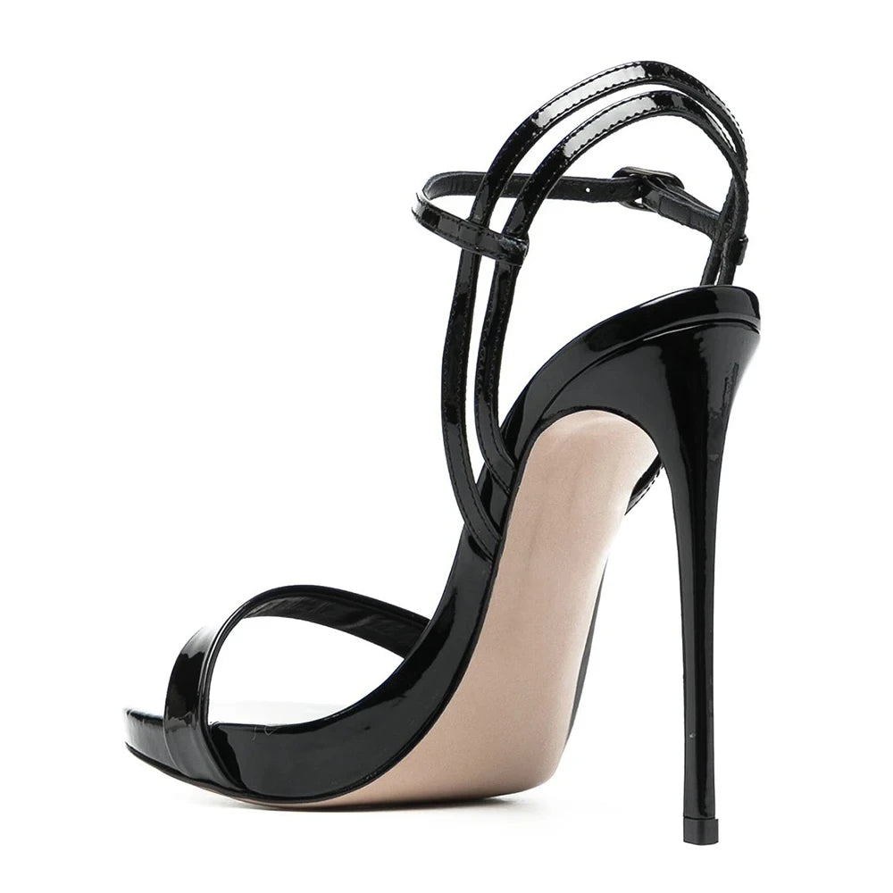 Women’s Green Open Toe High Heel Sandals, Ankle Strap Stiletto Heels for Party Wedding Evening,Multi-color