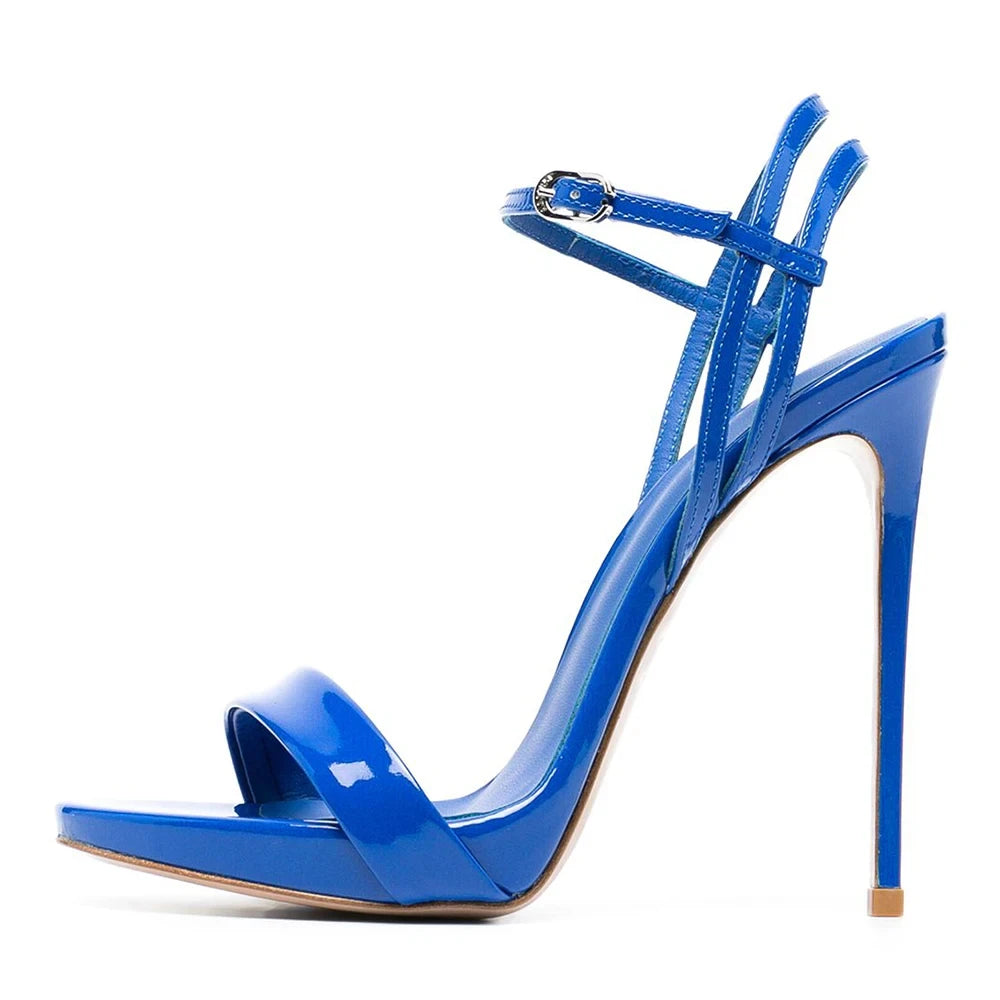 Women’s Green Open Toe High Heel Sandals, Ankle Strap Stiletto Heels for Party Wedding Evening,Multi-color