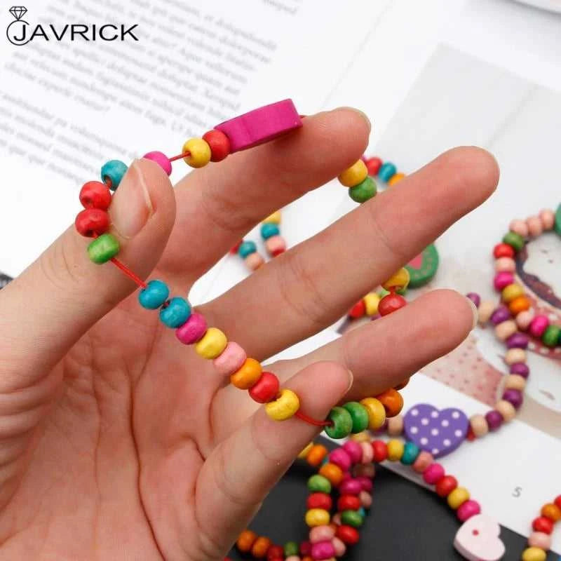 12Pcs/Set Colourful Wooden Bracelets Little Girls Bracelets Kit Kids Fashion Jewelry For Family Friends Jewerly Gifts The jack market .AU The jack market .AU Jewellery & Chains $ 53 <none>