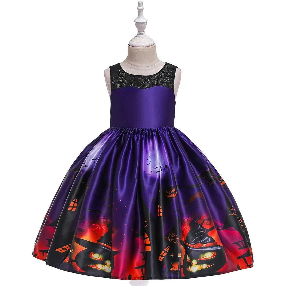 Girls Dress Halloween Costume For Kids Girl Party Dresses Children Girls Pumpkin Lace Witch Printed Cosplay Princess Dress The jack market .AU The jack market .AU Mum & Kids: Essential Products for Every Family $ 44 14:350852#black;200000463:200004187#100 (2T)
