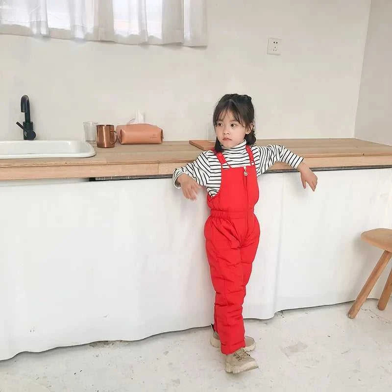 Winter Children Warm Overalls Autumn Girls Boys Thick Pants Baby Girl Jumpsuit For 1-5 Years High Quality Kids Ski Down Overalls The jack market .AU The jack market .AU Mum & Kids: Essential Products for Every Family $ 41 14:193#Black;200000463:200004187#2T(size 90)