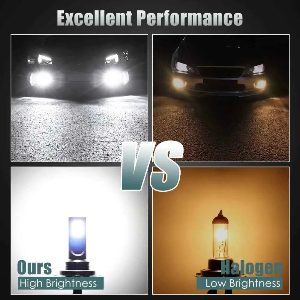 H11 H7 H8 Led 9005 HB3 9006 HB4 LED Bulbs Car Fog Lights with 3030 Chips 6000K White Auto Fog Lamp Day Running Light 12V