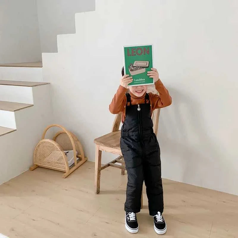 Winter Children Warm Overalls Autumn Girls Boys Thick Pants Baby Girl Jumpsuit For 1-5 Years High Quality Kids Ski Down Overalls The jack market .AU The jack market .AU Mum & Kids: Essential Products for Every Family $ 41 14:193#Black;200000463:200004187#2T(size 90)