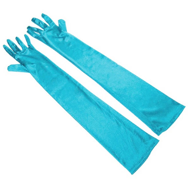 Bridal Elegance Elbow-Length Satin Gloves - Multi-Color, Stylish & Affordable Wedding Accessories
