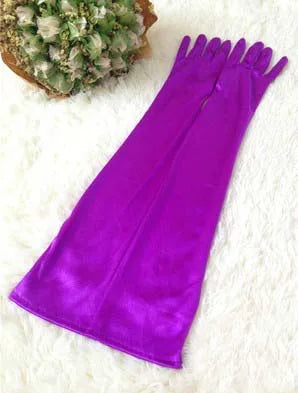 Bridal Elegance Elbow-Length Satin Gloves - Multi-Color, Stylish & Affordable Wedding Accessories