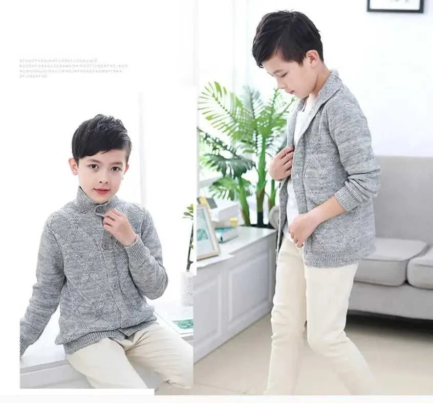 2023 new Spring Autumn Boys Sweater Solid Color Keep Warm Knitting Jacquard Weave V-neck Cardigan For Kids 2-10 Years Old The jack market .AU The jack market .AU Mum & Kids: Essential Products for Every Family $ 42 14:1254#Picture Color;200000463:200004187#2T-3T