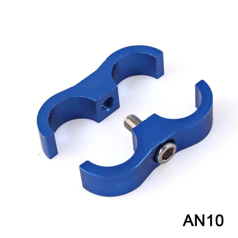 1PCS  Aluminum Billet Dual AN4 11MM/AN6 14MM/AN8 16MM/AN10 20MM Braided Hose Separator Clamp Cable Fastener RS-HR013