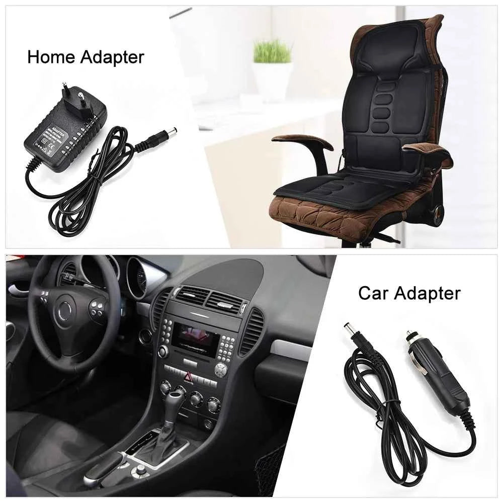 Electric Comfort Vibrating Massage Pad - Soothing Heat & Relaxation for Back, Neck & Lumbar - Perfect for Car, Office, & Home