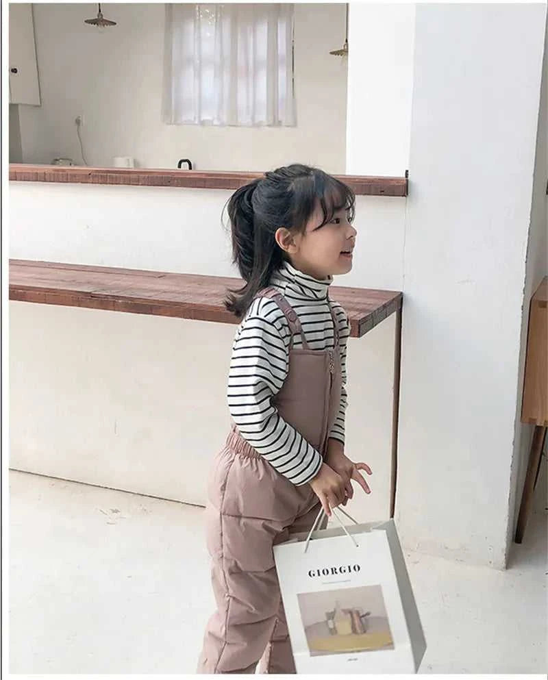 Winter Children Warm Overalls Autumn Girls Boys Thick Pants Baby Girl Jumpsuit For 1-5 Years High Quality Kids Ski Down Overalls The jack market .AU The jack market .AU Mum & Kids: Essential Products for Every Family $ 41 14:193#Black;200000463:200004187#2T(size 90)
