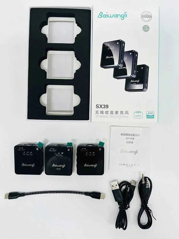 SX39 Wireless Lavalier Microphone Live Broadcast Radio Recording Portable Noise Reduction for DSLR Camcorder Smartphone Tablet The jack market .AU The jack market .AU Accessories Electronics $ 74 14:175#1MIC IOS