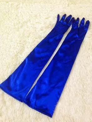 Bridal Elegance Elbow-Length Satin Gloves - Multi-Color, Stylish & Affordable Wedding Accessories
