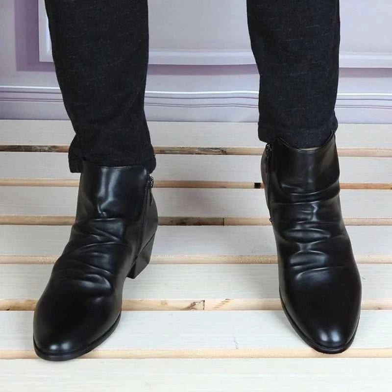 Fashion Genuine Leather Men Ankle Boots High Top Zip Suit Shoes Black Dress Boots Spring Autumn Leather Shoes Men Leather Boots The jack market .AU The jack market .AU Step Up Your Style: Trendy Shoes for Every Occasion! $ 106 14:193;200000124:200000338