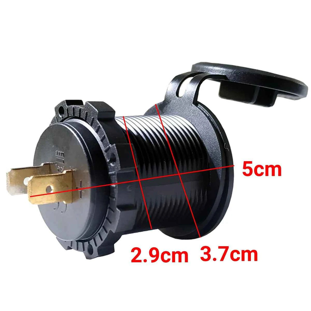 4.2A Dual USB CarCharger Socket Fast Charging Power Outlet Adapter with Touch Switch for Sedan Motorcycle Truck RV Boat