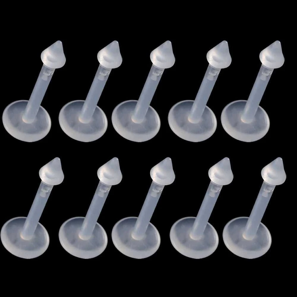 10pcs Bio Flexible PTFE Push-in Pin Labret Retainer Bead Flesh Color Earring Lip Ring Stud Fashion Body Piercing Jewelry The jack market .AU The jack market .AU Jewellery & Chains $ 47 200000783:175#1.2x8x3mm;200001033:200003763#Clear-Cone;200007763:201336100