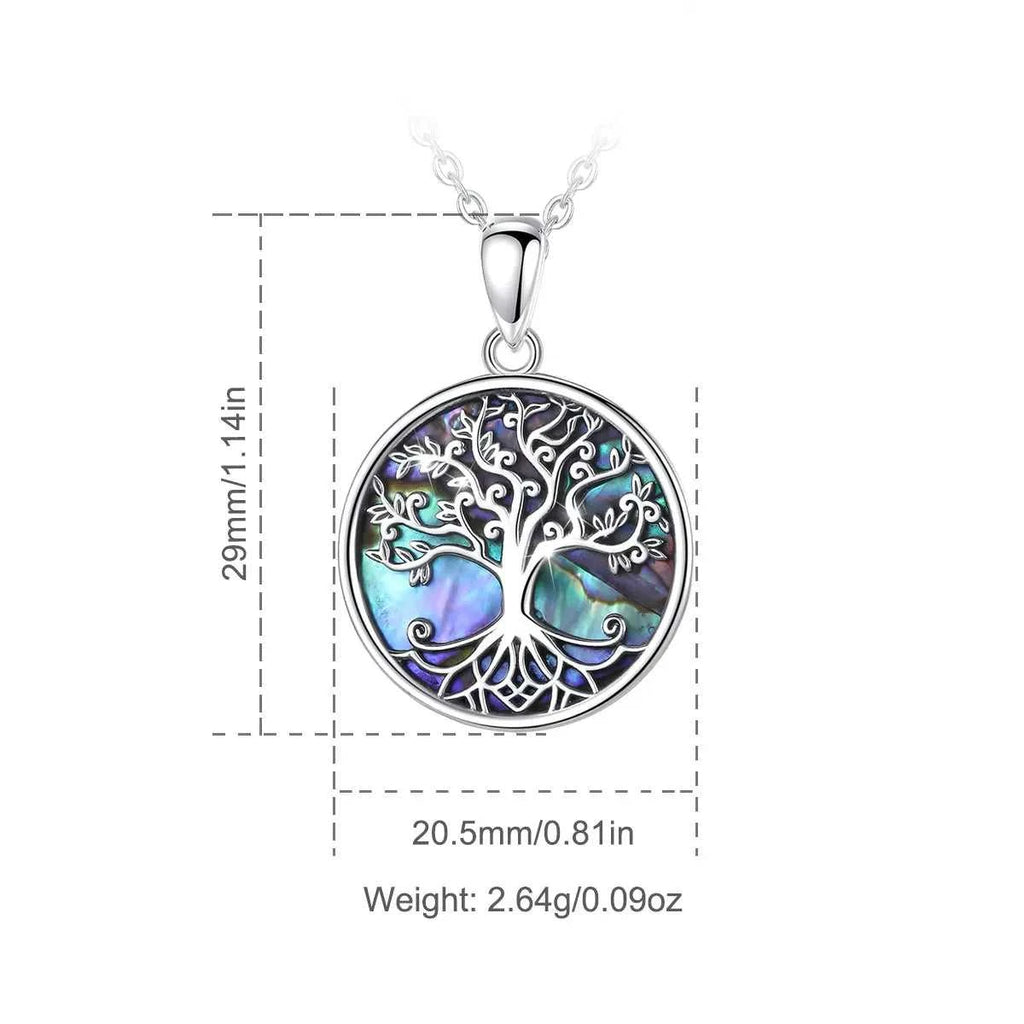 EUDORA New 925 Sterling Silver Tree of Life Pendant Necklace Abalone Shell Jewelry Elegant Fashion Party Gift The jack market .AU The jack market .AU Jewellery & Chains $ 93 200000226:193#with 18 inch chain