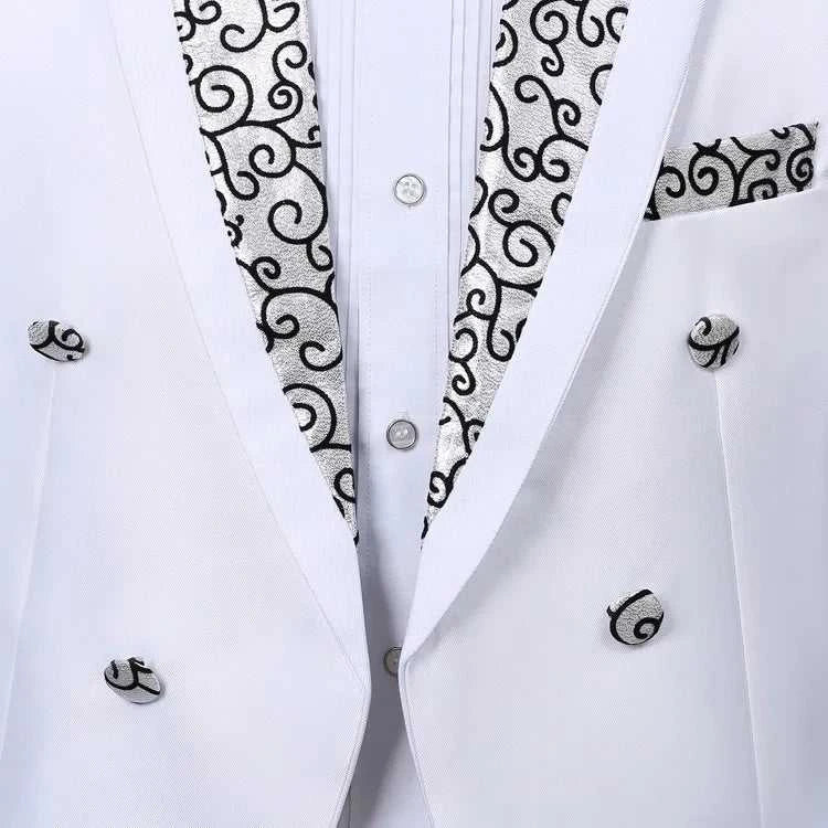Tuxedo Dress Suits Men Embroidery Shiny Lapel Tail Coat Tuxedo Wedding Groom Tailcoats Party Stage Singer Suits Dress Coat Tails The jack market .AU The jack market .AU Men Fashion $ 69 14:200002130#Flower white;5:100014065