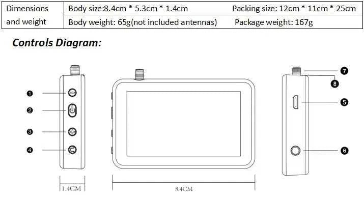 Drone Monitor 5.8G 40CH 3 Inch LCD 16:9 480x320 Auto Search FPV Monitor Build-in Battery For RC Multicopter FPV Drone Part The jack market .AU The jack market .AU Drones $ 153 14:200006152#5.8G 3 inch
