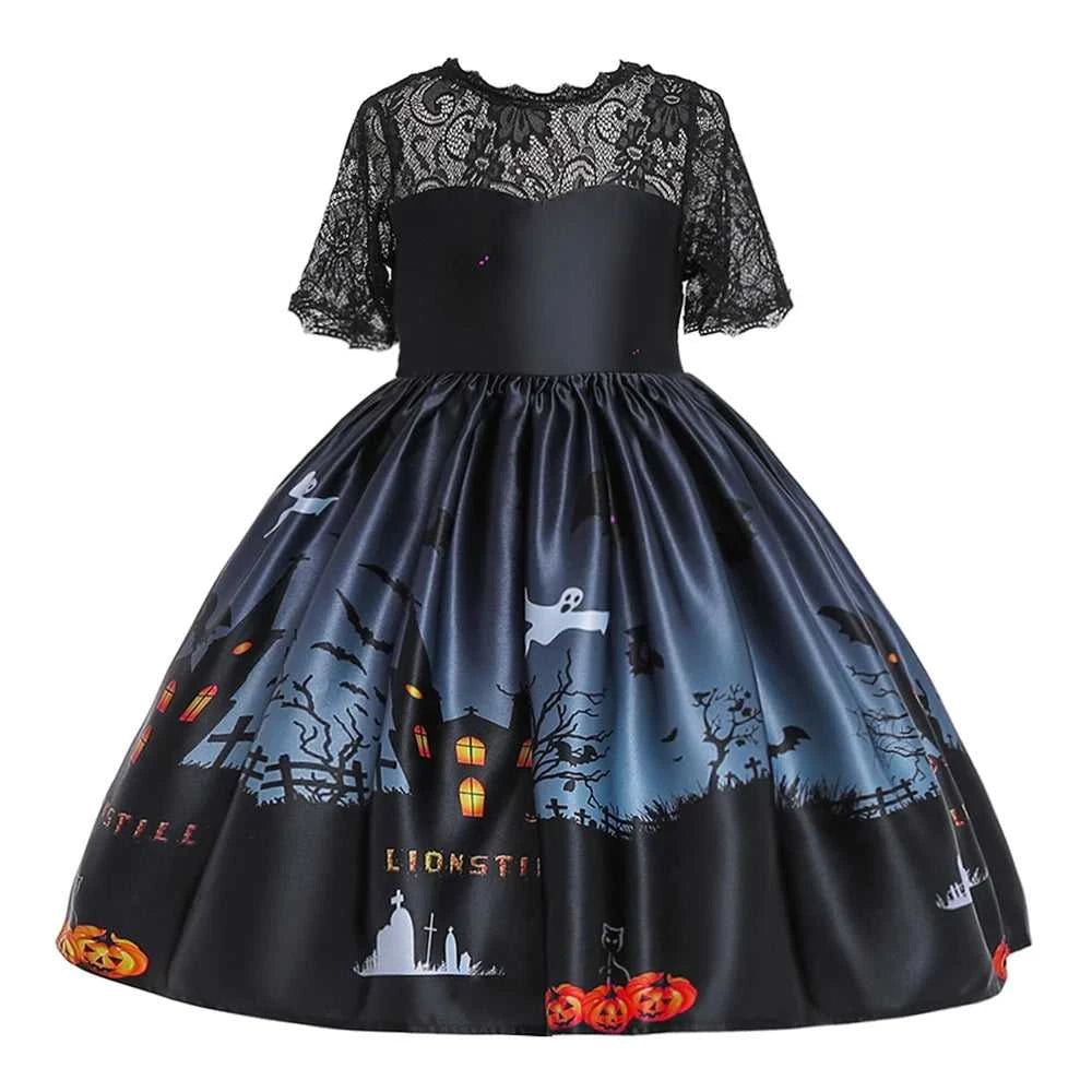 Girls Dress Halloween Costume For Kids Girl Party Dresses Children Girls Pumpkin Lace Witch Printed Cosplay Princess Dress The jack market .AU The jack market .AU Mum & Kids: Essential Products for Every Family $ 44 14:350852#black;200000463:200004187#100 (2T)