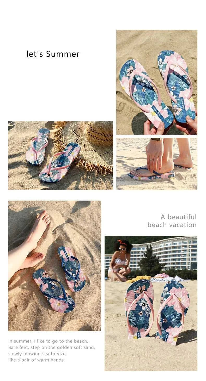 EOFK New Women Flip Flops Summer Comfortable Beach Printing Floral Fashion Slippers Anti Slip Pool PVC Quick dry Ladies Slides The jack market .AU The jack market .AU Step Up Your Style: Trendy Shoes for Every Occasion! $ 72 14:1745#green 1;200000124:100013888