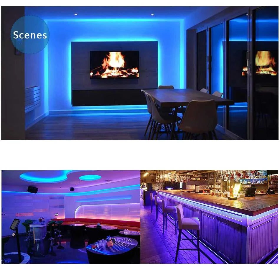 LED Strip DC 12V SMD 5050 Flexible Diode Ribbon Tape RGB 2835 Waterproof LED Light WIFI Remote Controller Works With Alexa Room The jack market .AU The jack market .AU Home $ 71 136:201455535#WIFI Controller Set;14:29#Non-Waterproof;200007763:201336104;249:200006306#SMD 5050;380:202452907#15m