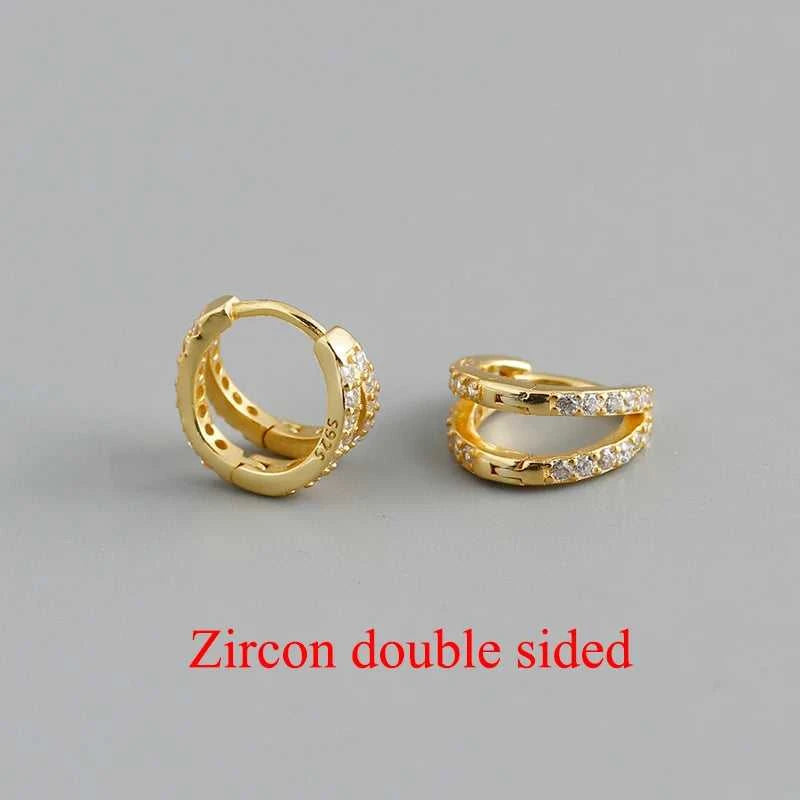 WANTME 925 Sterling Silver Simple Glossy Double Ear Buckle for Women Unique Charm Party Hoop Earrings Fine Jewelry Accessories The jack market .AU The jack market .AU Jewellery & Chains $ 72 200000226:865#MEJ518-Gold