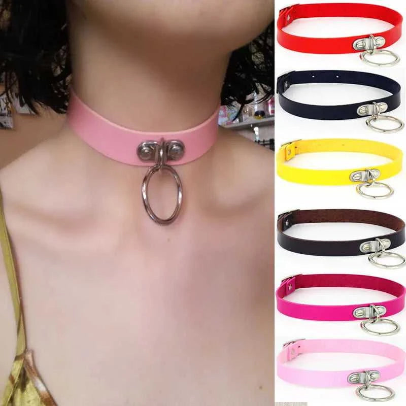 Round PU Leather Choker Collar For Women Gothic Punk Necklace Chain Harajuku Sexy Chocker Necklaces Jewelry Birthday Party Gifts The jack market .AU The jack market .AU Jewellery & Chains $ 54 200001034:200003761#8
