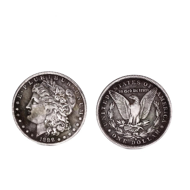 1 Pcs Steel Morgan Dollar (3.8cm Dia) Magic Tricks Can Be Sucked Props Accessorie Used Appearing/Disappearing Coin Magie