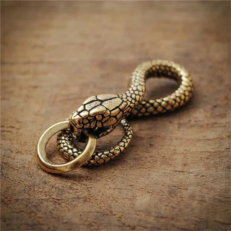 Handmade Pure Copper Zodiac Snake Keychains Pendants Vintage Brass Animal Python Waist Buckle Punk Men Women Car Key Chain Rings The jack market .AU The jack market .AU Jewellery & Chains $ 53 14:29#Snake A