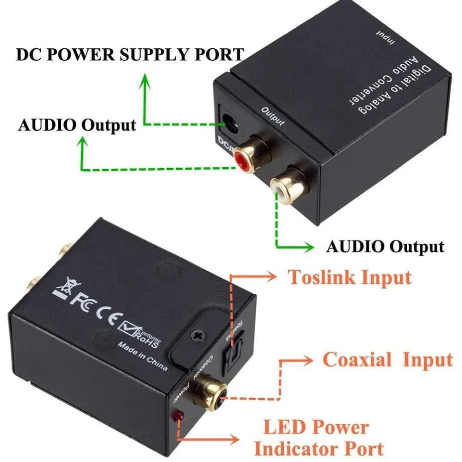 Grwibeou USB DAC Digital To Analog Audio Converter RCA R/L Output Optical Digital Stereo Audio SPDIF Coaxial To Analog DAC USB The jack market .AU The jack market .AU Accessories Electronics $ 51 14:350853#Add USB Optical
