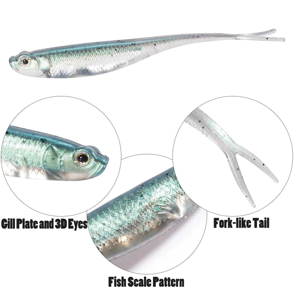 Dr.Fish 5/6pcs Fishing Soft Lure Plastic Saltwater Fork Tail Drop Shot Silicone Soft Bait Worm Bass Trout Pike Walleye Weedless The jack market .AU The jack market .AU Fishing Gear $ 24 14:202997806#Pink;200007763:201336100;5:8022#75mm-6pcs