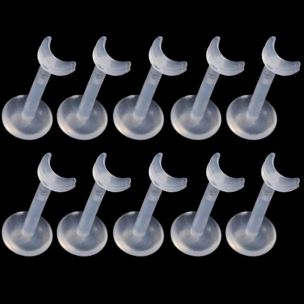 10pcs Bio Flexible PTFE Push-in Pin Labret Retainer Bead Flesh Color Earring Lip Ring Stud Fashion Body Piercing Jewelry The jack market .AU The jack market .AU Jewellery & Chains $ 47 200000783:175#1.2x8x3mm;200001033:200003763#Clear-Cone;200007763:201336100