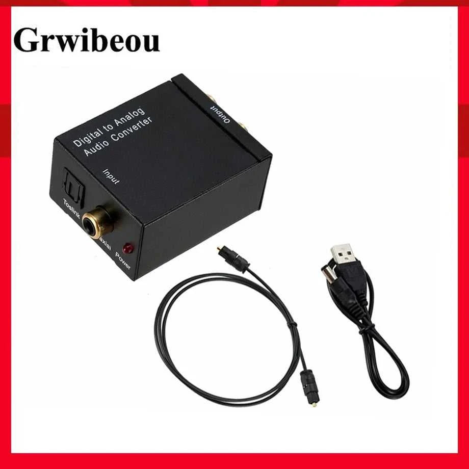 Grwibeou USB DAC Digital To Analog Audio Converter RCA R/L Output Optical Digital Stereo Audio SPDIF Coaxial To Analog DAC USB The jack market .AU The jack market .AU Accessories Electronics $ 51 14:350853#Add USB Optical