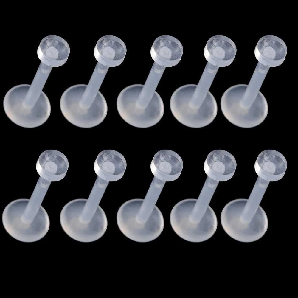 10pcs Bio Flexible PTFE Push-in Pin Labret Retainer Bead Flesh Color Earring Lip Ring Stud Fashion Body Piercing Jewelry The jack market .AU The jack market .AU Jewellery & Chains $ 47 200000783:175#1.2x8x3mm;200001033:200003763#Clear-Cone;200007763:201336100